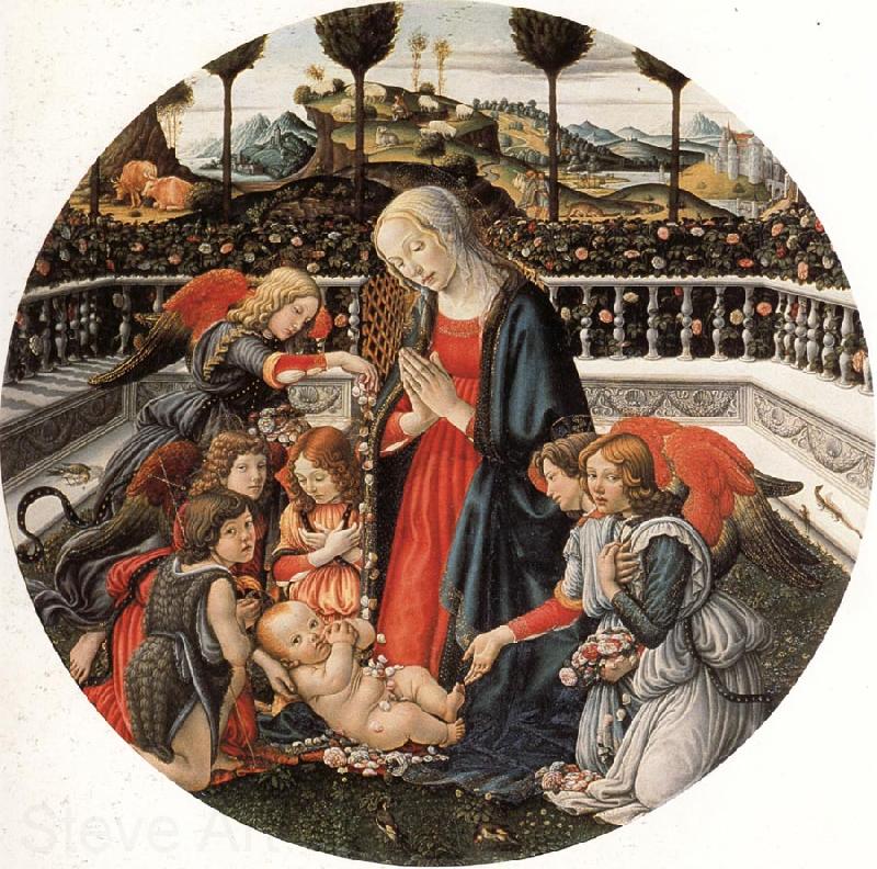 Francesco Botticini The Adoration of the Child Norge oil painting art